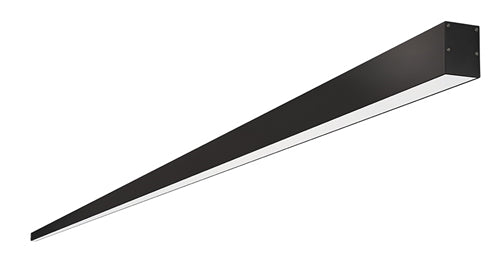 RAB BOA12S-120D10-40YN-B 120W LED 12 ft Surface Mount Linear Slot Light, No Photocell, 3500K, 8231 Lumens, 82 CRI, 120-277V, 40 Degree Reflector, Dimmable, Not DLC Listed, Black Finish