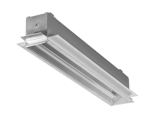 RAB BOA2-20D10 20W LED 2 ft Recessed Linear Slot Rough-In, No Photocell, 120-277V, 40 Degree Refletor, Dimmable, Aluminum Finish