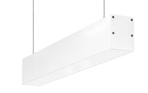 RAB BOA2P-10D10-40N-W 10W LED 2 ft Suspended Pendant Linear Slot Light, 4000K (Neutral), No Photocell, 754 Lumens, 83 CRI, 120-277V, 40 Degree Reflector, Dimmable, Not DLC Listed, White Finish