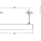 RAB BOA2P-20D10-40N-B 20W LED 2 ft Suspended Pendant Linear Slot Light, 4000K (Neutral), No Photocell, 1437 Lumens, 83 CRI, 120-277V, 40 Degree Reflector, Dimmable, Not DLC Listed, Black Finish