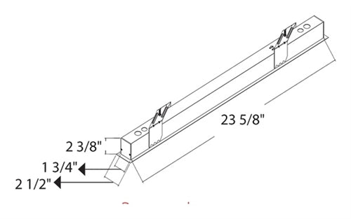 RAB BOA2R Field-Adjustable Linear Lighting, 624-2603 lumens, 3000/3500/4000K Color Temperature, Aluminum Finish