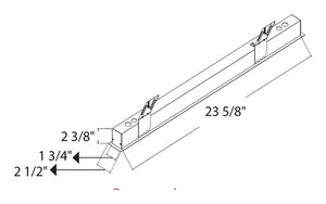 RAB BOA2R Field-Adjustable Linear Lighting, 624-2603 lumens, 3000/3500/4000K Color Temperature, Aluminum Finish