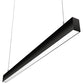 RAB BOA4PB Field Adjustable Light Output (20W default) LED 4 ft Suspended Pendant Linear Light, Color Temperature Selectable, 90 CRI, 120-277V, Dimmable, Black Finish