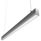 RAB BOA4PS Field Adjustable Light Output (20W default) LED 4 ft Suspended Pendant Linear Light, Color Temperature Selectable, 90 CRI, 120-277V, Dimmable, Silver Finish
