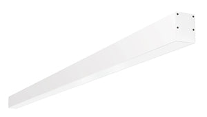 RAB BOA6S-60D10-40Y-W 60W LED 6 ft Surface Mount Linear Slot Light, No Photocell, 3000K (Warm), 4050 Lumens, 86 CRI, 120-277V, 40 Degree Reflector, Dimmable, Not DLC Listed, White Finish