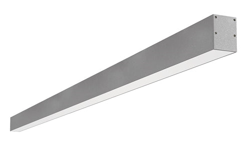 RAB BOA6S-60D10-40YN-S 60W LED 6 ft Surface Mount Linear Slot Light, No Photocell, 3500K, 4232 Lumens, 84 CRI, 120-277V, 40 Degree Reflector, Dimmable, Not DLC Listed, Silver Finish