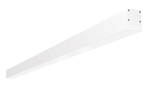 RAB BOA6S-60D10-40YN-W 60W LED 6 ft Surface Mount Linear Slot Light, No Photocell, 3500K, 4232 Lumens, 84 CRI, 120-277V, 40 Degree Reflector, Dimmable, Not DLC Listed, White Finish