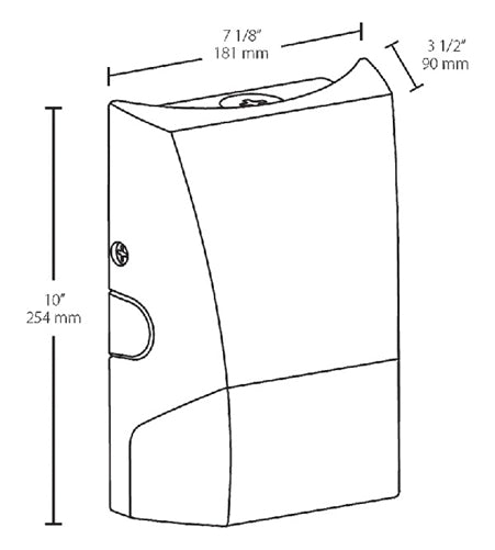 RAB BRISKM32L-730/PCU 22W Brisk Medium LED Wallpack, 3200 Lumens, 70 CRI, 3000K Color Temperature, 120-277V, Photocontrol, Bronze Finish