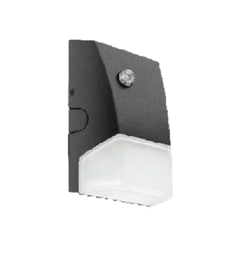 RAB BRISKS11L-730/PCU 9W Brisk Small LED Wallpack, 1100 Lumens, 70 CRI, 3000K Color Temperature, 120-277V, Photocontrol, Bronze Finish