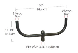 RAB BULL2 Bullhorn Bracket 2 Tenon for Floodlights, Bronze Finish