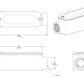 Rab C-50SCW In-line Connectors, White Finish
