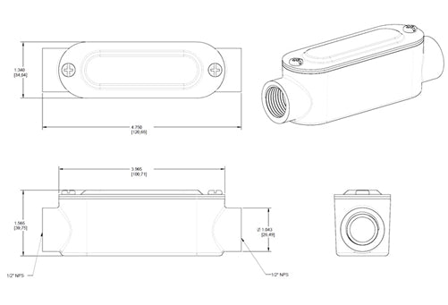 Rab C-50SCW In-line Connectors, White Finish
