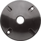 RAB C100B Weatherproof Die Cast Round Cover 1 Hole, Black