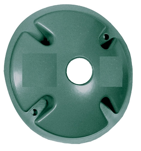 RAB C100VG Weatherproof Die Cast Round Cover 1 Hole, Verde Green
