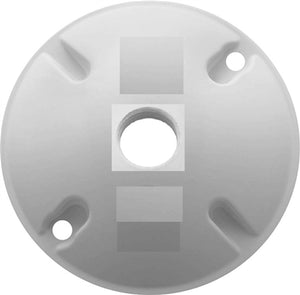 RAB C100W Weatherproof Die Cast Round Cover 1 Hole, White