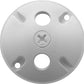 RAB C103W Weatherproof Die Cast Round Cover 3 Holes, White