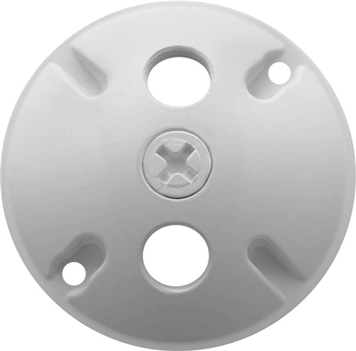 RAB C103W Weatherproof Die Cast Round Cover 3 Holes, White
