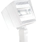 RAB CANVAS78SFNW/PC 78W Slipfitter Mount LED Canvas Floodlight, 120V Button Photocell, 4000K (Neutral), 6828 Lumens, 82 CRI, 6H x 4V Reflector, Standard Operation, White Finish