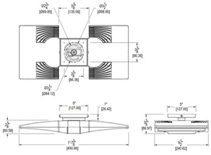 RAB CLED2X18 2X18W LED Ceiling Light, 5000K Color Temperature (Cool), Bronze Finish