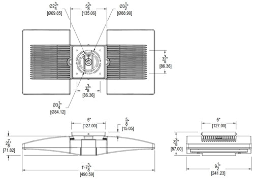 RAB CLED2X26N 2X26W LED Ceiling Light, 4000K Color Temperature (Neutral), Bronze Finish
