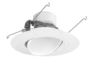 RAB DLED4AR11Y 11W 4" LED Round Retrofit Downlight, Adjustable Head, 3000K Color Temperature