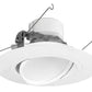 RAB DLED4AR11YN 11W 4" LED Round Retrofit Downlight, Adjustable Head, 3500K Color Temperature