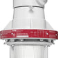 RAB EX124T-3/4 300W Explosionproof Ceiling Fixture with Die Cast Guard, 8 Hub Count, 3/4" H Hub Size, Silver Gray Finish
