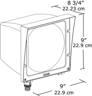 RAB EZF64QT/PC2 64W Compact Fluorescent Floodlight, Button Photocell 277V, 4800 Lumens, Bronze Finish