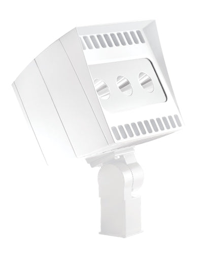 RAB EZLED78SFYW/PCS 78W Slipfitter  Mount LED Spotlight, 3000K (Warm), 5466 Lumens, 80 CRI, 120V Button Photocell, 3H x 3V Beam Distribution, White Finish