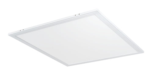 RAB EZPAN2X2-30Y/D10/E2 30W 2' x 2' EZPAN Edgelit LED Panel with Emergency Battery Back-up, 3000K (Warm), 2840 Lumens, 81 CRI, 120-277V, Dimmable, DLC Approved, White Finish