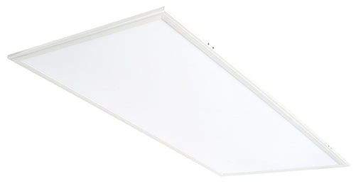 RAB EZPAN2X4-50/D10/E2 50W 2' x 4' EZPAN Edgelit LED Panel with Emergency Battery Back-up, 5000K (Cool), 6516 Lumens, 82 CRI, 120-277V, Dimmable, White Finish