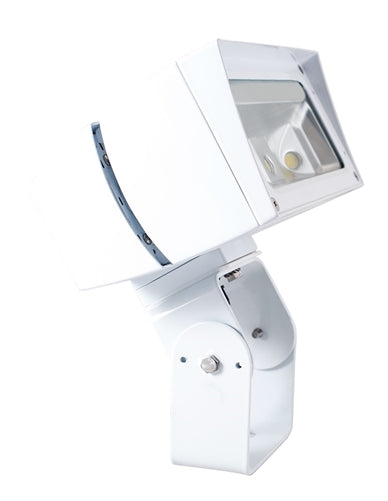 RAB FFLED26TYW/PC2 26W Trunnion Mount LED Floodlight, 277V Button Photocell, 3000K (Warm), 2369 Lumens, 81 CRI, 7H x 6V Beam Distribution, Standard Operation, White Finish