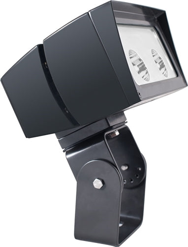 RAB FFLED39TB44/480/PCS4 39W Trunnion Mount LED Floodlight, 480V Swivel Photocell, 5000K (Cool), 4170 Lumens, 64 CRI, 4H x 4V Beam Distribution, Standard Operation, Bronze Finish