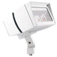 RAB FFLED39YW/PCS2 39W Arm Mount LED Floodlight, 277V Swivel Photocell, 3000K (Warm), 3644 Lumens, 82 CRI, 7H x 6V Beam Distribution, Standard Operation, White Finish