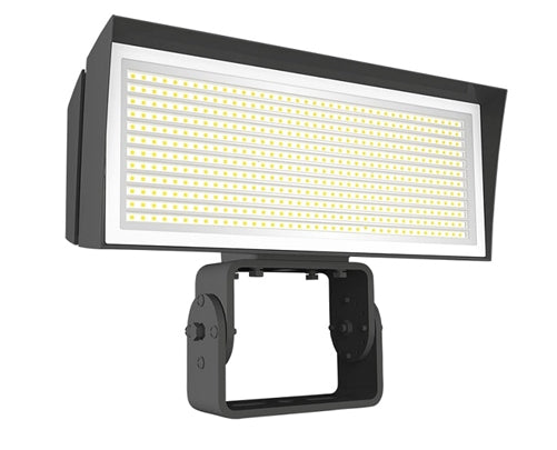 RAB FFLEDLT/7PR 180W LED Floodlight, 4000K/5000K Selectable Color Temperature, 18739-38662 Lumens, Trunnion Mount, 120-277V, 0-10V Dimming, 7Pin Receptacle, Bronze