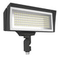 RAB FFLEDM/PCU 52W Knuckle Mount LED Floodlight, 4000K/5000K , 8138-10813 Lumens, 82 CRI, Standard Operation, Bronze Finish with Photocell