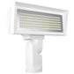 RAB FFLEDMSFW/PCU 52W Slipfitter Mount LED Floodlight, 4000/5000K, 8138-10813 Lumens, 82 CRI, Standard Operation, 120-277V Button Photocell, White