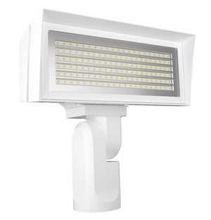 RAB FFLEDMYSFW 52W Slipfitter Mount LED Floodlight, 3000K (Warm), 7467/9758 Lumens, 82 CRI, Standard Operation, White Finish