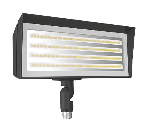 RAB FFLEDS/PCU 26W Knucle Mount LED Floodlight, 4000K/5000K, 2615-6243 Lumens, 82 CRI, 120-277V Photocell, Bronze Finish