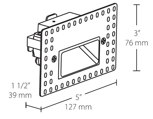 RAB FSLEDH3YW/120/TL 3W LED Steplight Recessed, 3000K (Warm), 88 Lumens, 82 CRI, 120V, Horizontal Model, Trimless, White Finish