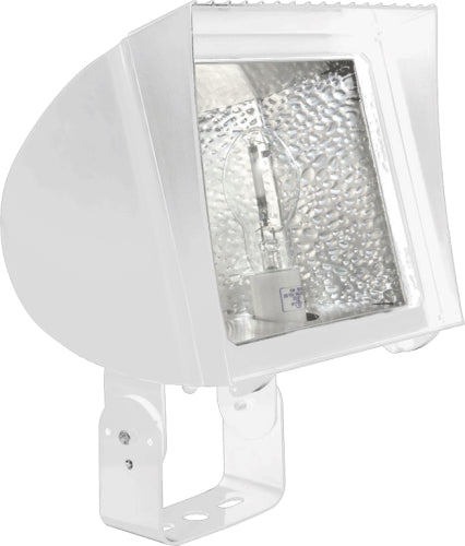RAB FXL250TQTW/PC2 FlexFlood XL Flood Light Trunnion Mount 250W High Pressure Sodium Lamp 120V-277V White Color with 277V Photocontrol