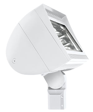 RAB FXLED200SFNW/480 200W Slipfitter Mount LED Floodlight, 4000K (Neutral), No Photocell, 25295 Lumens, 82 CRI, 480V, 7H x 6V Beam Distribution, Standard Operation, Not DLC Listed, White Finish