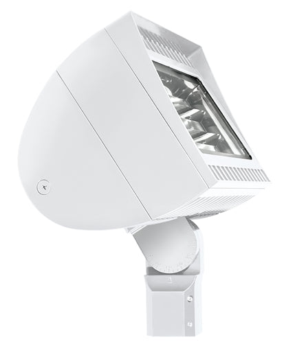 RAB FXLED300SFNW 300W Slipfitter Mount LED Floodlight, 4000K (Neutral), No Photocell, 34800 Lumens, 82 CRI, 120-277V, 7H x 6V Beam Distribution, Standard Operation, DLC Listed, White Finish