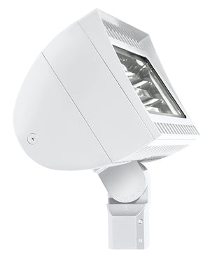 RAB FXLED300SFNW 300W Slipfitter Mount LED Floodlight, 4000K (Neutral), No Photocell, 34800 Lumens, 82 CRI, 120-277V, 7H x 6V Beam Distribution, Standard Operation, DLC Listed, White Finish