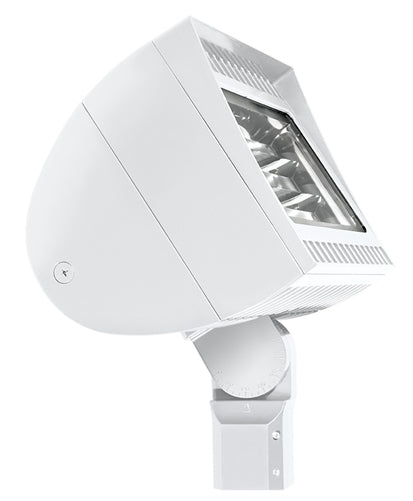 RAB FXLED300SFYB64W/480 300W Slipfitter Mount LED Floodlight, 3000K (Warm), No Photocell, 31180 Lumens, 81 CRI, 480V, 6H x 4V Beam Distribution, Standard Operation, Not DLC Listed, White Finish