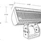 RAB FXLEDSTW 168W/132W/97W/69W Field-Adjustable LED Floodlight, Selectable CCT 4000K/ 5000K, White