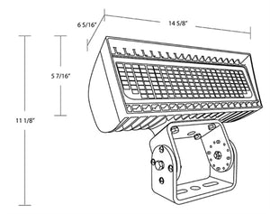 RAB FXLEDSTW 168W/132W/97W/69W Field-Adjustable LED Floodlight, Selectable CCT 4000K/ 5000K, White