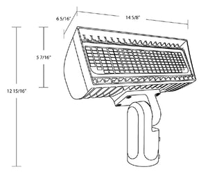 RAB FXLEDXSSF 80W 4000K/5000K, 5797-11887 Lumens, 82-85 CRI, Bronze Finish
