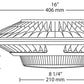 RAB GLED52YW 52W LED Garage Light, 3000K Color Temperature (Warm), Ceiling Mount, Standard Operation, White Finish