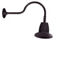 RAB GN1LED13NRST11A 13W LED Gooseneck Straight Shade with 24" Goose Arm, 4000K (Neutral), Rectangular Reflector, 11" Straight Shade, Bronze Finish